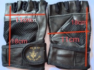 Gym hand glove gold gym leather