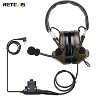 Retevis EHK007 ที่ปิดหูหูฟังลดเสียงรบกวน EHK007พร้อมไมโครโฟนสำหรับ RT68 H-777 RA89 RA79สามารถใช้ได้ก