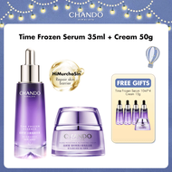 CHANDO Himalaya 自然堂 Time Frozen Anti-aging &amp; Repairing Serum 35ml + Cream 50g Skincare Set