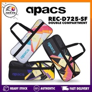 APACS REC-D725-SF Double Compartment Bag with Thermal Silver Foil 8pcs Rackets Bag Badminton REC D72