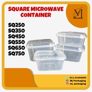 SQ 250/350/450/550/650/750 SQUARE MICROWAVE CONTAINER (50PCS)