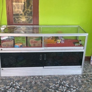 Jual Etalase kaca bekas konter hp/pulsa