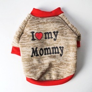 Hot Sale DY Loving Dog Coat Dog Clothes Love Daddy Love Mommy Printed Cotton Dog Coat