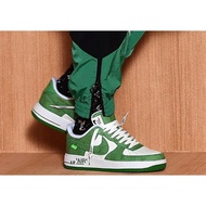 Louis Vuitton X Nike Air Force 1 White And Green Sports Shoes z718
