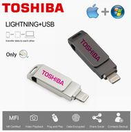 TOSHIBA OTG USB Flash Drive 256GB 1TB Pendrive Memory Stick สำหรับ IPhone14/13/12/11 /X/ 8/7/6 iPad PC