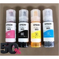 (พร้อมกล่อง box)หมึกเติมของแท้ เอปสัน EPSON 003 ของแท้ 100%เหมาะสำหรับ L1110/L3110/L3210/L3216/L3150