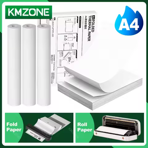 210*30mm A4 Thermal Paper for A4 Wireless Bluetooth A40 Portable Thermal Printer Folding Paper Roll 