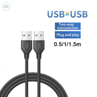 USB ต่อ USB สายพ่วงประเภทชายเปลี่ยนเป็น USB เพศผู้3.0 Extender สำหรับหม้อน้ำฮาร์ดดิสก์กล้องกล่องรับสัญญาณทีวี USB สายเคเบิลพ่วง