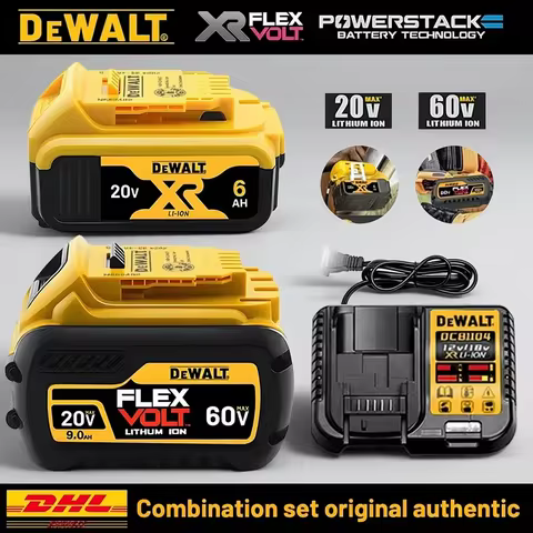 DeWALT 100% Original Battery 20V/60V 6Ah 9Ah MAX FlexVolt for DCB606 DCB205 DCB206 DCB209 DCB182 Pow