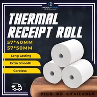 【Coreless】Thermal Receipt Roll / Foodpandx, Grxb, Thermal Paper Roll / Thermal Receipt Paper 57mm x 