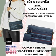 (Full Box) COACH Heritage Convertible Cross with Hybrid Women Handbag