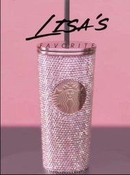 ❤️香港 Starbucks 官網同款❤️現貨Blackpink x Starbucks LISA'sPick 水鑽不鏽鋼 凍杯 (限量版)