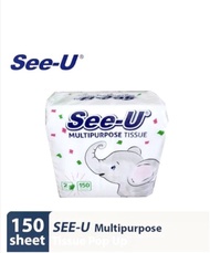 Tissue Pop Up See-U Gajah 150Sheets - Tissue Kertas See-U Meja 150Sheets