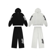 KZOI Sixpm/6PM American Brand Sports Stitching Embroidery Letter LOGO Zipper Jacket Hoodie Men Women