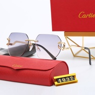 CARTIER Irregular Sunglasses/Frameless Metal Sunglasses/Leisure Travel Sunglasses YW