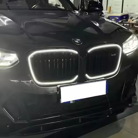 For BMW X5 G05 X5M X5 M F95 2019-2023 Car Front Kidney Grille Racing Grill With LED lights Bumper Ra