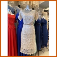 ─ ▶ ☾ MIDI LACE Ninang Dress, Mother Dress