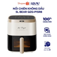 Bear 5L QZG-P15R8 oil-free fryer with 1500W touch control, transparent glass door to observe food