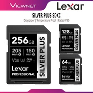 LEXAR SILVER PLUS SDXC SD CARD  U3 V30 4K SPEED UP TO 205MB/S READ | 150MB/S WRITE FOR SLR CAMERA 64