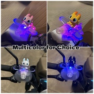 Aitemay 4pcs Motorcycle Accessory Toothless Anime Figure Wind Power Mini LED Light Adhesive Wind Ene