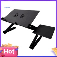 SPVPZ Adjustable Aluminum Laptop Bed Desk Stand Table with Cooling Fans Mouse Pad