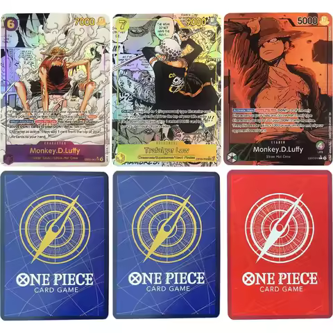 Anime OPCG Collection Card EB02 Monkey D Luffy OP10 Trafalgar Law SEC Refractive Color Flash Card Te