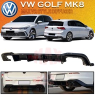 VOLKSWAGEN GOLF MK8 GTI MAXTON V2 STYLE DIFFUSER DOUBLE EXHAUST REAR BUMPER DIFFUSER LIP WITH PIANO 