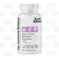 Youth & Tonic Her Hormone Balance Supplement 60 Capsules - Health