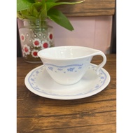 CR01002-CORELLE Coffee Cup Set Light Blue Flower Pattern Corelle Mug