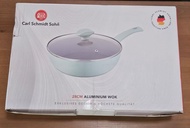 全新Carl Schmidt Sohn 28cm Norden單柄炒鑊連玻璃蓋 (包易寄取郵政局櫃位自取)