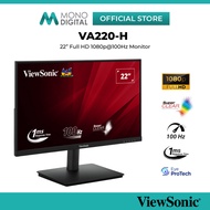 ViewSonic 22" Monitor 100Hz Full HD 1080p 1ms Eye Pro VA220-H Desktop PC LCD Monitor HDMI VGA VESA -