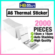 2000pcs Thermal Sticker A6 Paper Roll Fold Stack Airway Bill Sticker Thermal Label AWB Consignment Note 订单打印纸 TS01A