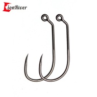 20pcs #1- #8 Barbless 60 Degree Aberdeen Jig Hook Carbon Steel Fly Tying Streamer Jig Hooks Saltwate