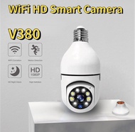 360°หลอดไฟ LED Full HD1080Pไร้สายความปลอดภัยในบ้าน WiFi กล้องวงจรปิดIPการมองเห็นได้ในเวลากลางคืน
