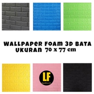 AA Wallpaper Dinding Bata 3D Foam 70cm x 77cm Premium Wallpaper Tebal