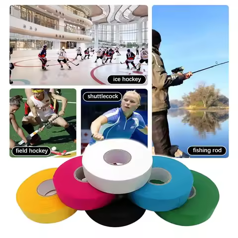 25M Hockey Tape 27 Yards Hockey Stick Tape, Self-Adhesive Badminton Handle Ice Hockey Grip Tape Roll