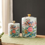Classic flower Jar Tea Jar/ Coffee Jar/