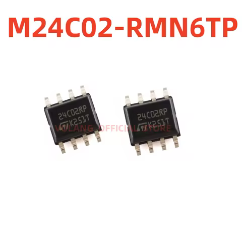 20PCS M24C02-RMN6TP Mark 24C02RP SOP-8 I2C EEPROM IC CHIP 400kHz 2Kbit 5ms