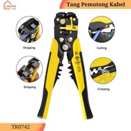 8" Inch 0.2-6.0mm Self-Adjustable Wire Strippers 3 in 1 Heavy Duty Adjustable Automatic 10-24 AWG