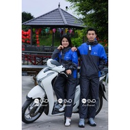 Exported 2-Layer EVA Raincoat Set - cobalt Blue (Royal Blue), Compact Form for Motorcycle Riding