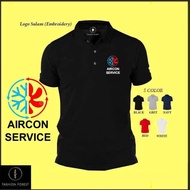 Microfiber Quick dry Jersi Jersey Polo T Shirt Logo Sulam Embroidery AIRCON SERVICE design01