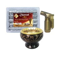 Brass Charcoal Burner Incense Pot for Agarwood Sandalwood Frankincense Myrrh All Fragrant Woods and