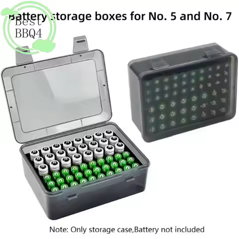 (BBQ4)Battery Storage Organizer Holder Holds 54 AA AAA Battery Box Case Garage Container Home Drawer