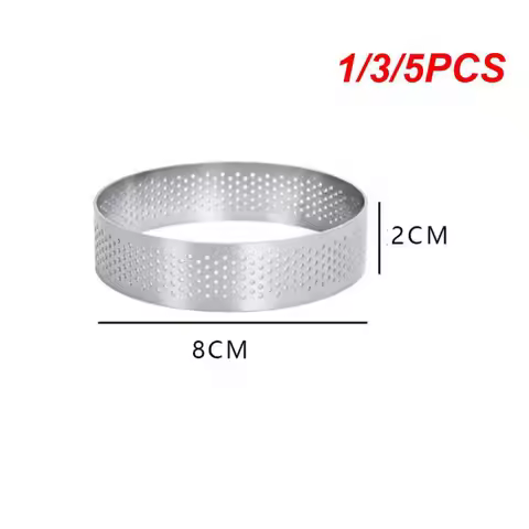 1/3/5PCS 8 10 CM Stainless Steel Tart Mold Ring Tartlet Cake Mousse Molds Cookies Pastry Circle Cutt
