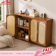 5WJ7 Storage Cabinet In Stock With Drawers Widened Storage Cabinet Bedroom Imitation Rattan And Bamb