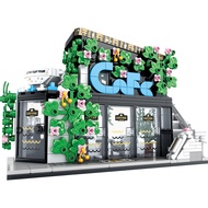 TYCOLE City Flower Coffee House Architecture,Building Blocks Toy Set for Adults and Kids, Street Vie