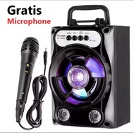 COD SPEAKER BLUETOOTH KARAOKE SUPER BASS TERMURAH GRATIS MIC FULL BASS MUSIC MINI BOX WIRELESS EXTRA