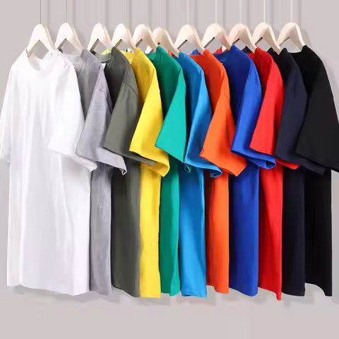 New candy colored 100% pure cotton T-shirt for men and women, multi colored oversized round neck sho