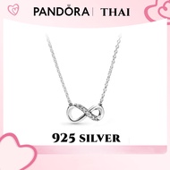 ถูกสุดๆ[ส่งจากกรุงเทพ]Pandora เงิน925 สร้อยคอ กำไล ความรักนิรันดร์ 925 silver Shiny Eternity Necklace/Bracelet ของแท้ 10 สร้อยคอ necklace One