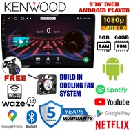 [6GB RAM+64GB ROM] QLED Kenwood Android Player 9"10" inch Quad Core Car Multimedia MP5 Player WIFI